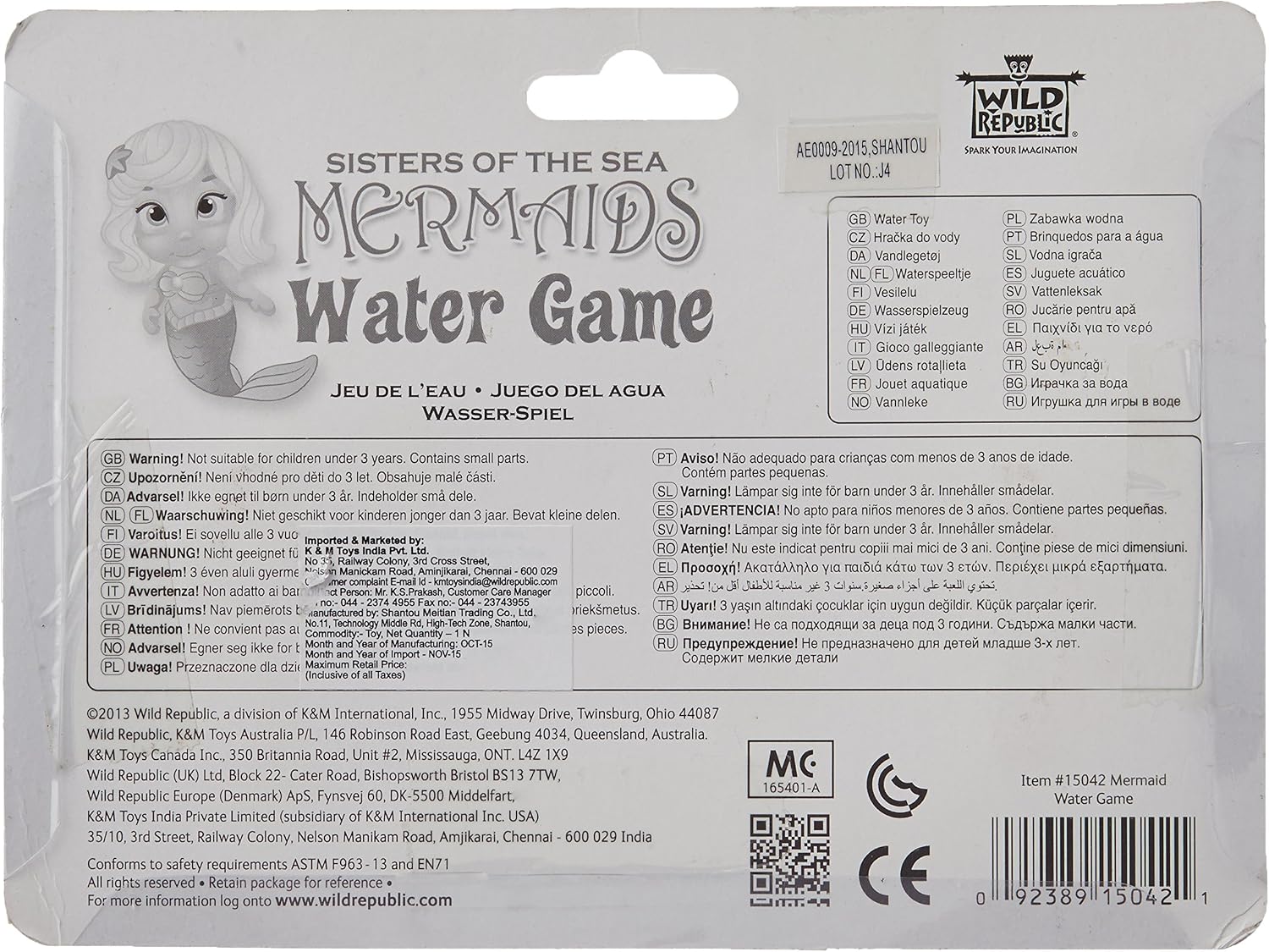 Wild Republic 15042 Mermaid Water Games, Sensory, Kids Gifts, Hand Held Toys, Party Favors, 6",Pink, Medium - Image 3