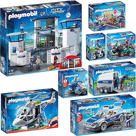 PLAYMOBIL® City Action 8er Set 6872 6873 6874 6875 6876 6877 6878 6879 Polizei-Kommandozentrale mit Gefängnis + Einsatzwagen 
