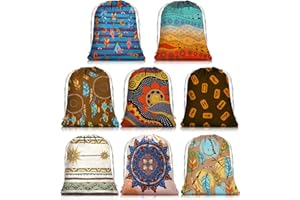 Knana 8Pcs Tarot Bags Set - Velvet Drawstrings Tarot Card Bags, Tarot Pouches Tarot Card Holder Tarot Storage Bag Jewelry Pouch Tarot Supplies(Light Style)