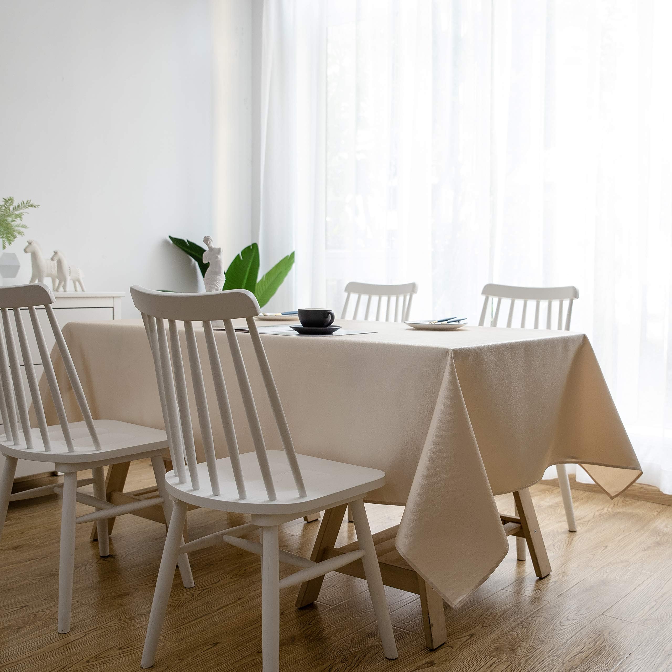 Aquazolax Gorgeous Decorative Jacqurd Weighted Tablecloth Rectangular Table Covers for Thanksgiving Wedding Anniversary Events Decor, 60 x 120 inches in Pink