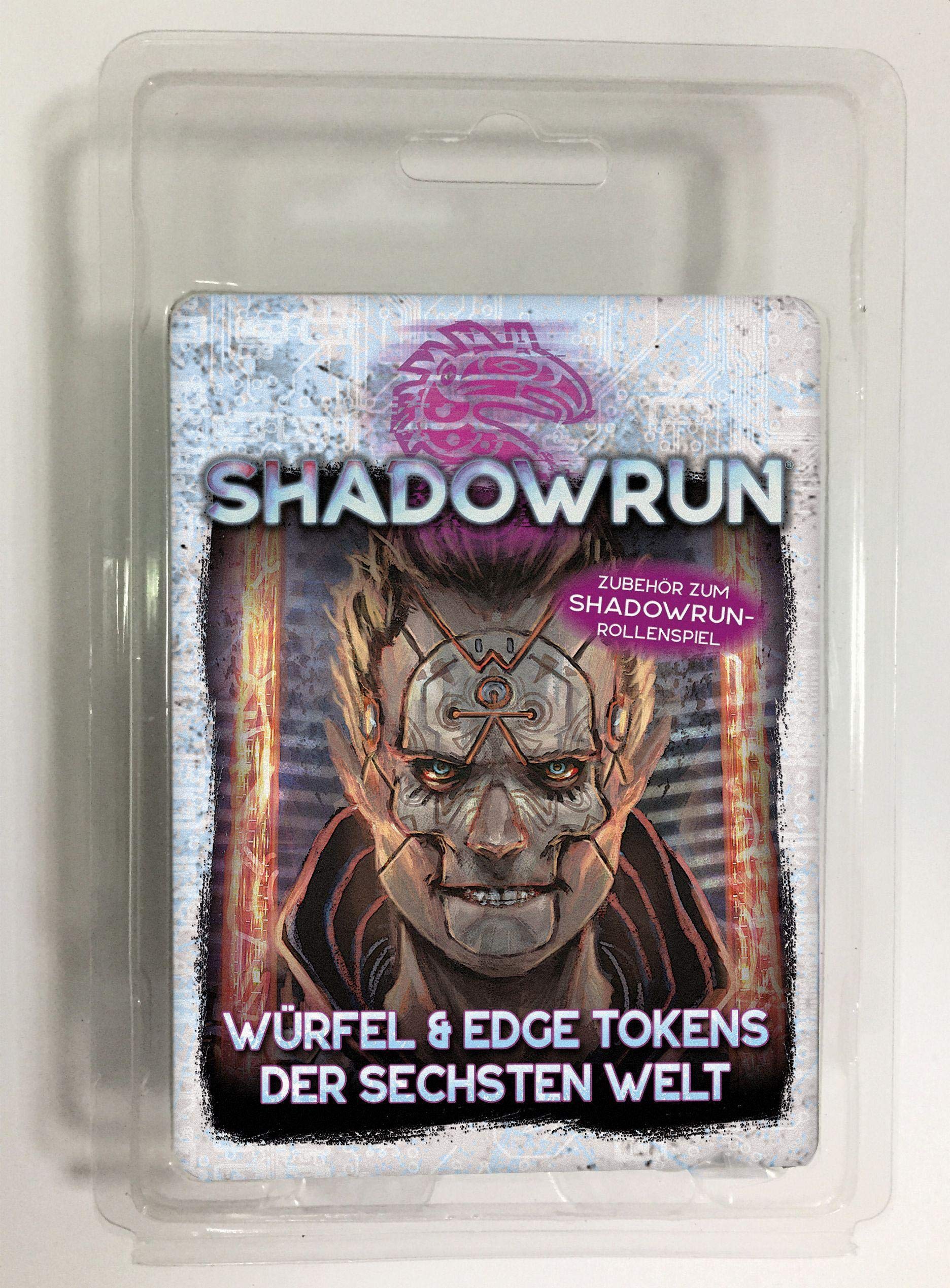 Pegasus Spiele 46107G Shadowrun: Cube & Edge Tokens of the Sixth World