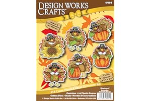 Design Works Crafts Turkeys Counted Cross Stitch Ornament Kit - Set/6