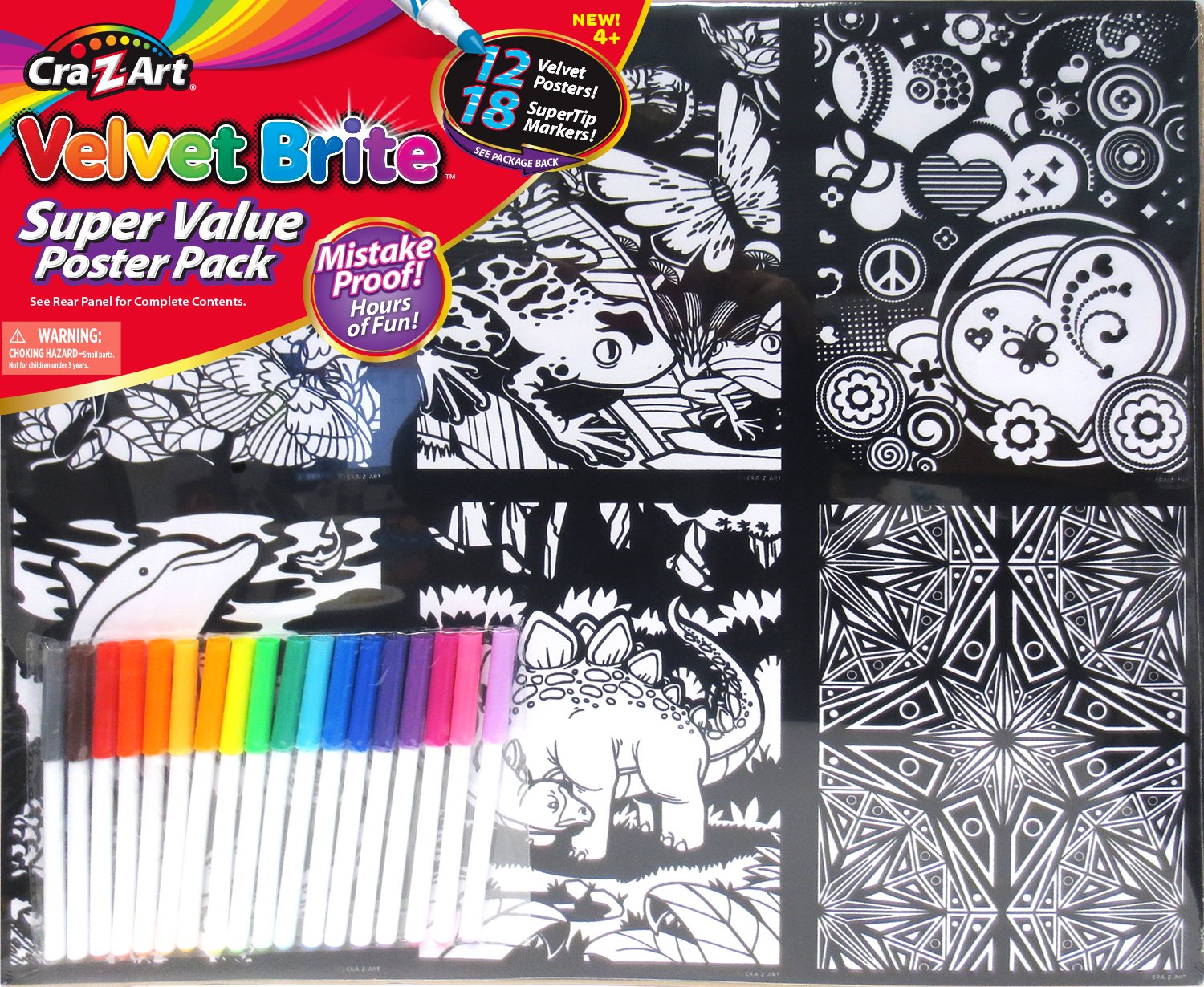 Buy Cra Z Art Velvet Brite Jumbo Poster Set 12 Count Online At Low