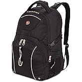SwissGear 3258 Laptop Backpack, Fits Most 17 Inch Laptops, Secure Computer Sleeve for Travel, Work, School, Men's and Women's - Black