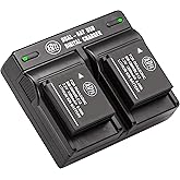 BM Premium 2 Pack of DMW-BLC12 Batteries and Dual Bay Charger for Panasonic Lumix DC-FZ1000 II DC-G95 DC-G97 DMC-G85 DMC-GH2 