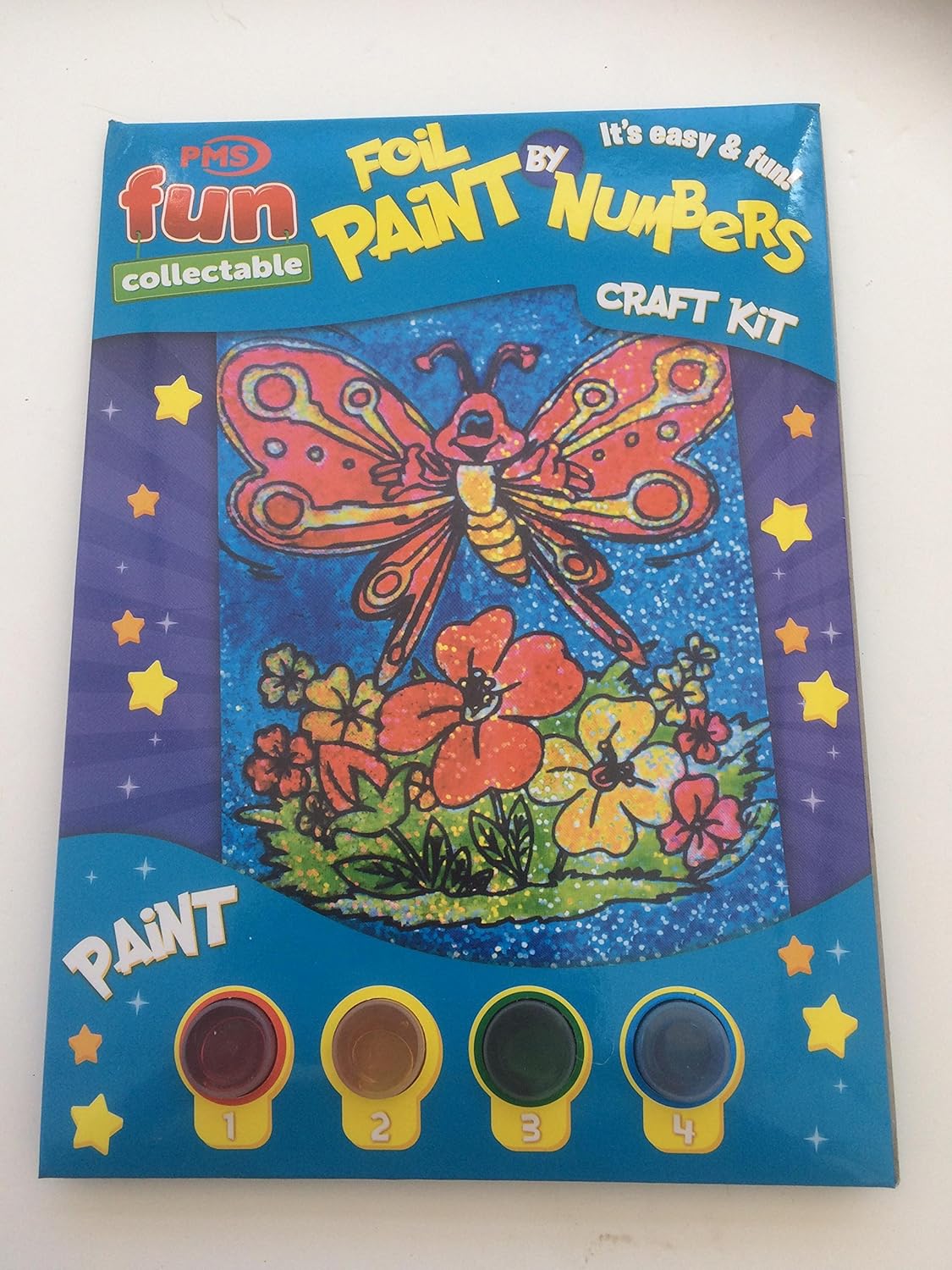Butterflies Childrens Foil Paint By Numbers Painting with paints