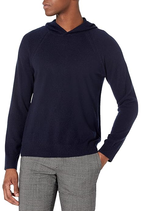 Vince, Men's, Wool Cashmere Pullover Hoodie, Coastal, X-Small at Amazon  Men's Clothing store