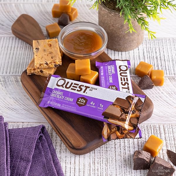 QUEST NUTRITION CARAMEL CHOCOLATE CHUNK PROTEIN BARS, 12 COUNT