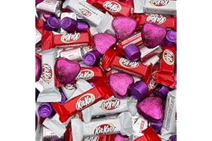 SUNNY ISLAND Assorted Chocolate Candy for Valentine's Day, HERSHEY'S NUGGETS SPECIAL DARK, KITKAT Bars, Peanut Butter Hearts, 2-Pound Bag (About 100 Pieces)