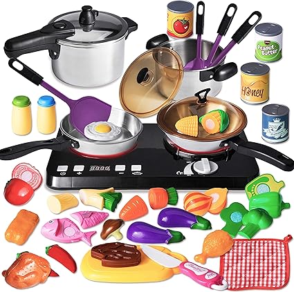 toy food and pots and pans