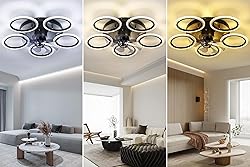 KINGTORO 30IN Flush Mount Ceiling Fans with Lights