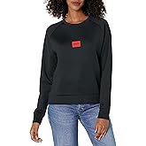 HUGO womens Woven Logo Jersey Sweatshirt