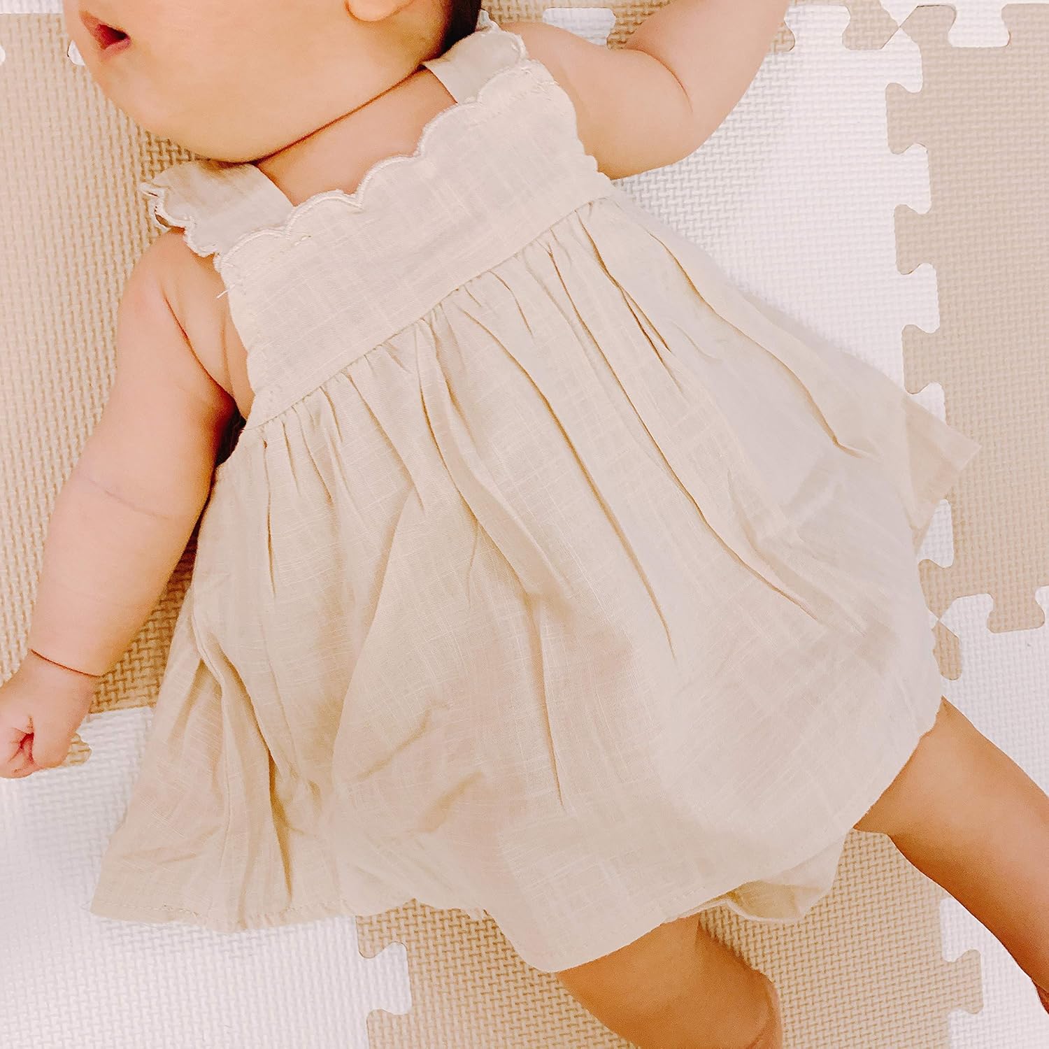 Amazon Co Jp Citron ノースリーブ ロンパース 赤ちゃん ベビー服 女の子 春服 夏服 秋服 出産祝い プレゼント 可愛い おしゃれ 誕生日 60cm 70cm 80cm 90cm ホワイト 80cm 服 ファッション小物