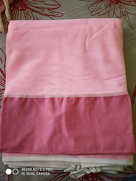 shri ashu creation Superior Luxor Qualtiy Mosquito Net for Bed- (6 * 6.5 feet) Pink