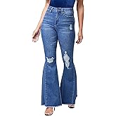 YMI Womens Repreve W/Lycra Gigi HIGH Rise Extreme FIT & Flare, R1642, 3 Blue