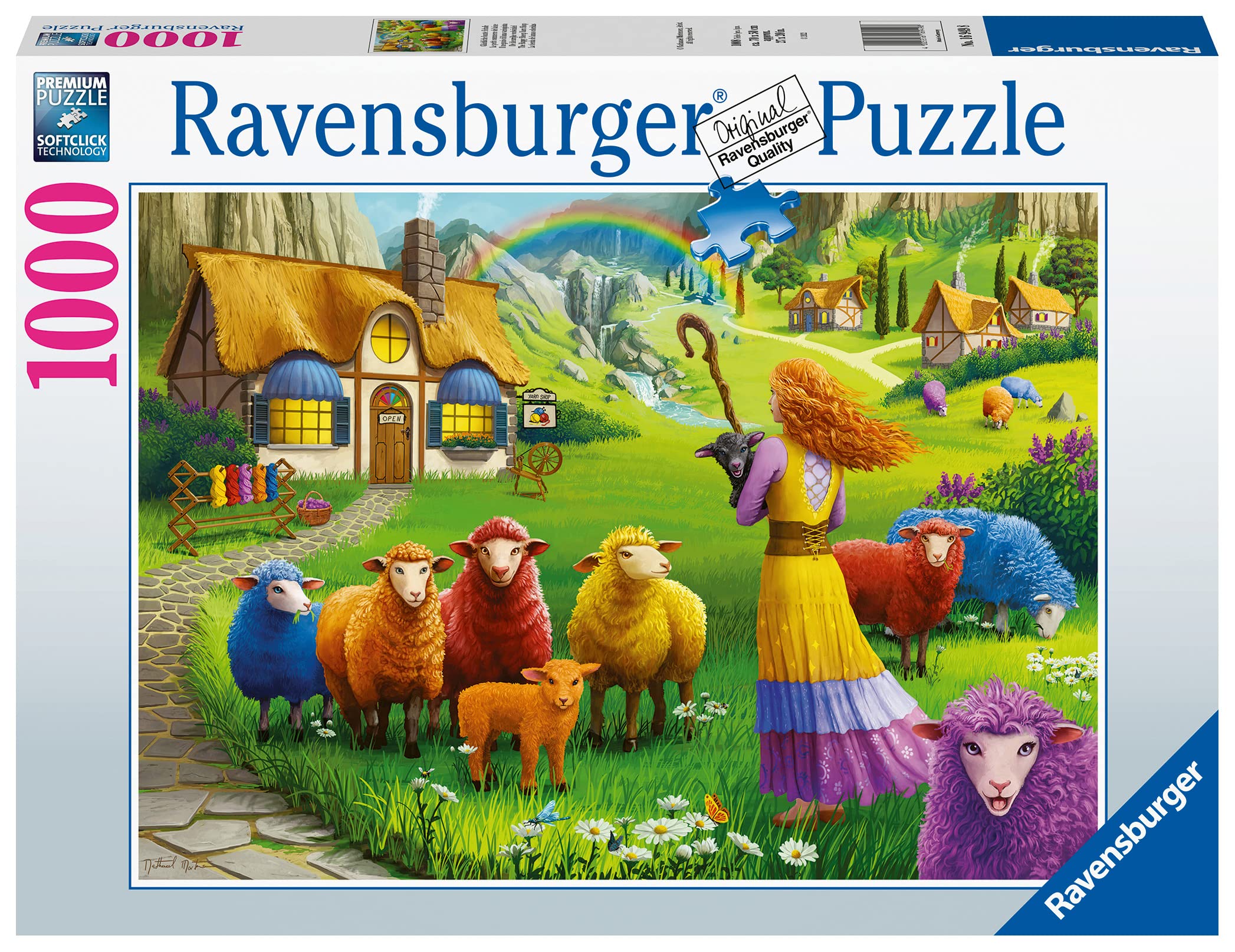Ravensburger Happy Sheep Yarn Shop 1000 Piece Jigsaw Puzzle for Adults and Kids Age 12 Years Up
