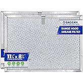 Bagean Stove Hood Vent Filter 11.25" x 8.25" 99010196 Compatible with Broan Range Hood Filter Replacement and Nutone Kitchen Exhaust Fan - Aluminum Screen Blocks Grease & Filters Oven Air (2-Pack)