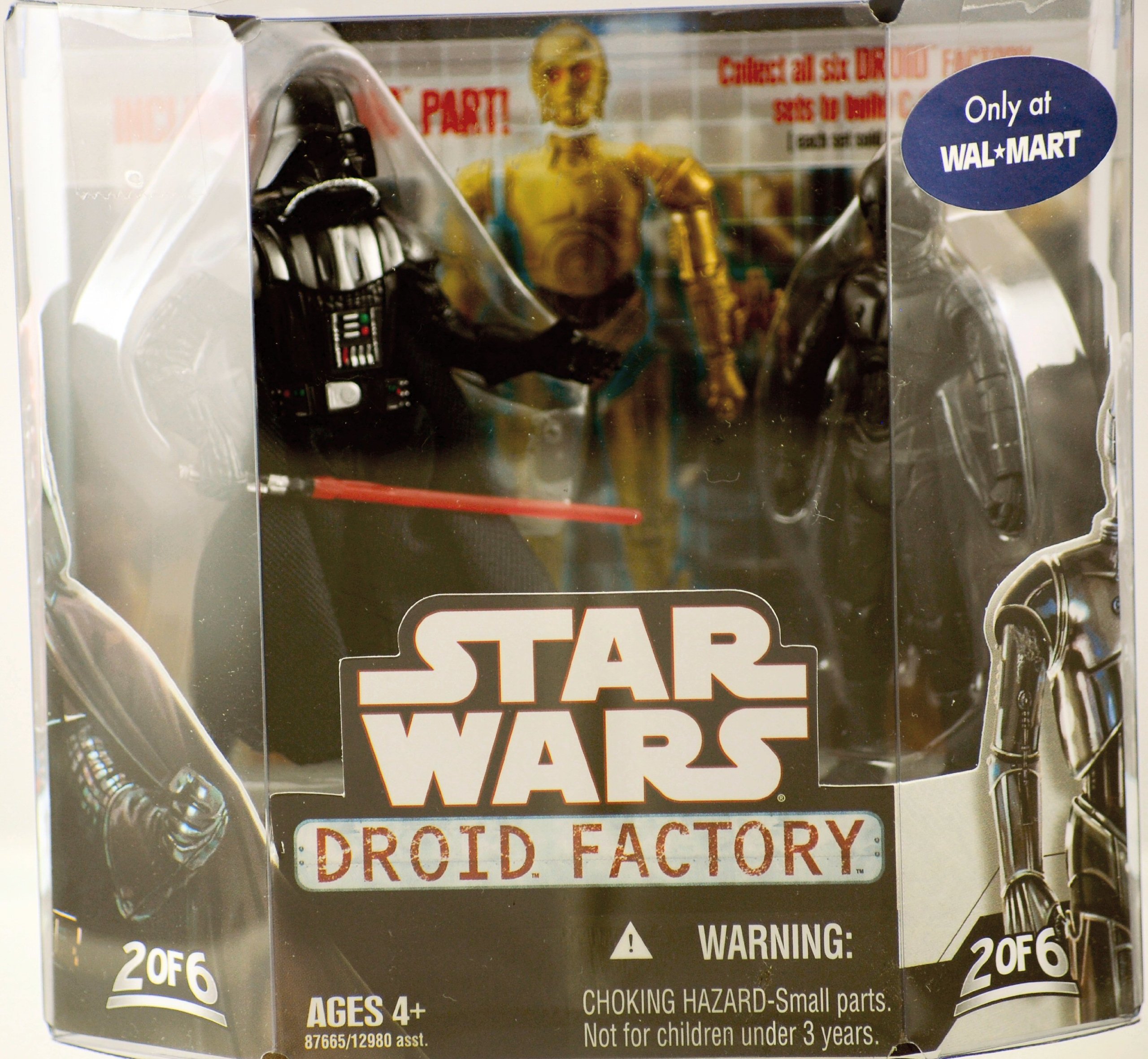 Star Wars Saga 2008 Build-A-Droid Factory Action Figure 2-Pack Darth Vader and K-3PX