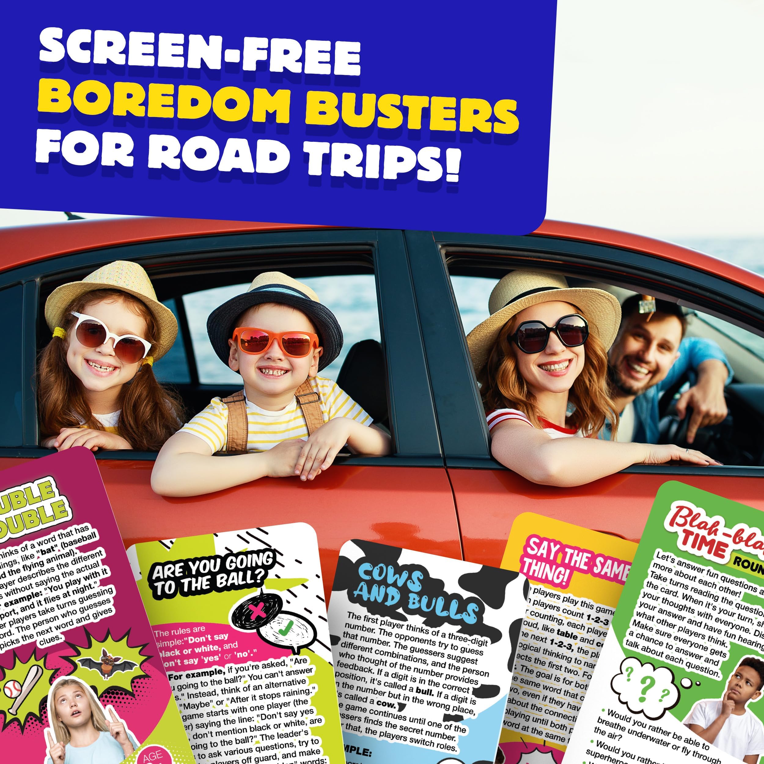 WELL BALANCED Road Trip Games - 55 Fun Car Games for Kids and Adults