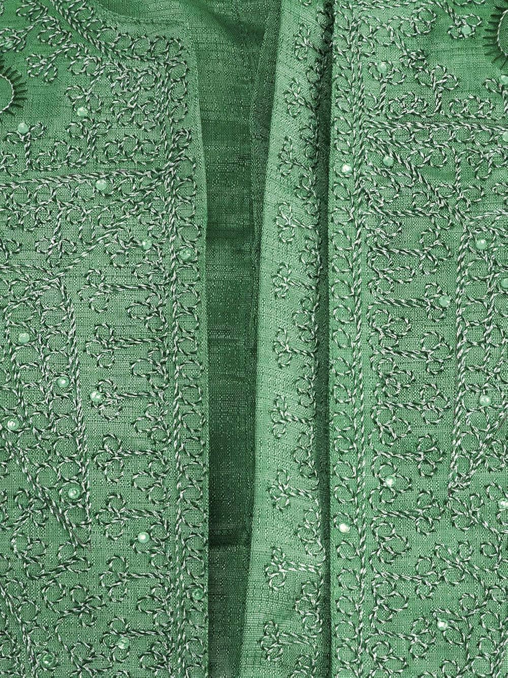 Mens Skavij Embroidered Set Scarf And Jacket Pajama Kurta South Asian Asian More Discount Amend Us