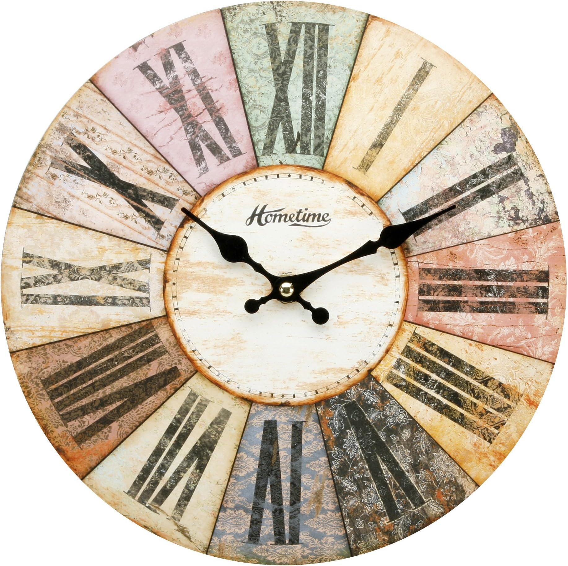 Watching Clocks Modern Multi-Coloured Roman Wall Clock - Contemporary Design