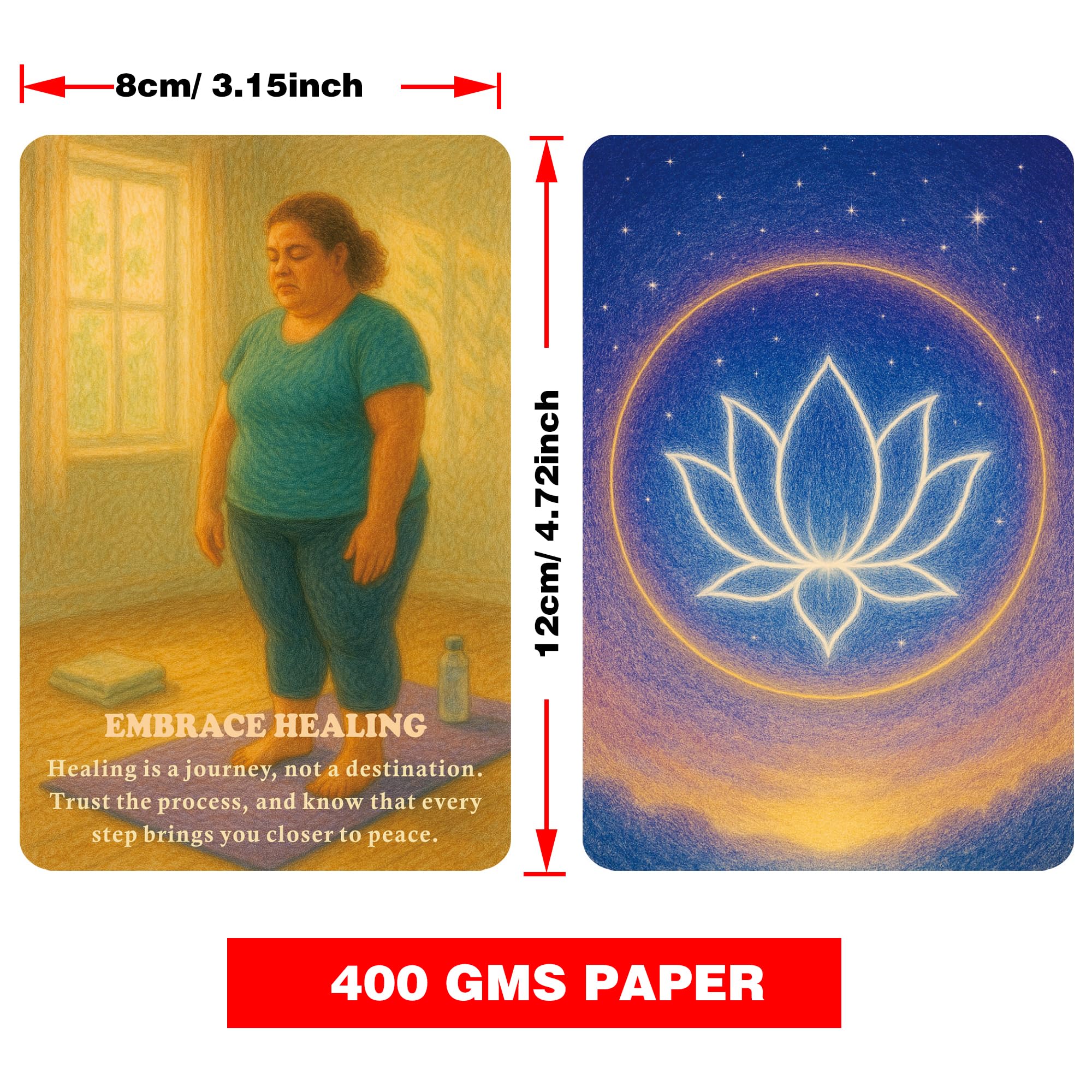 DPEHAKMK Karmic Healing Oracle Cards for Beginners, 75 Shadow Work and Soul Growth Oracle Deck for Releasing Past Wounds, Emotional Healing, Spiritual Awakening and Inner Transformation