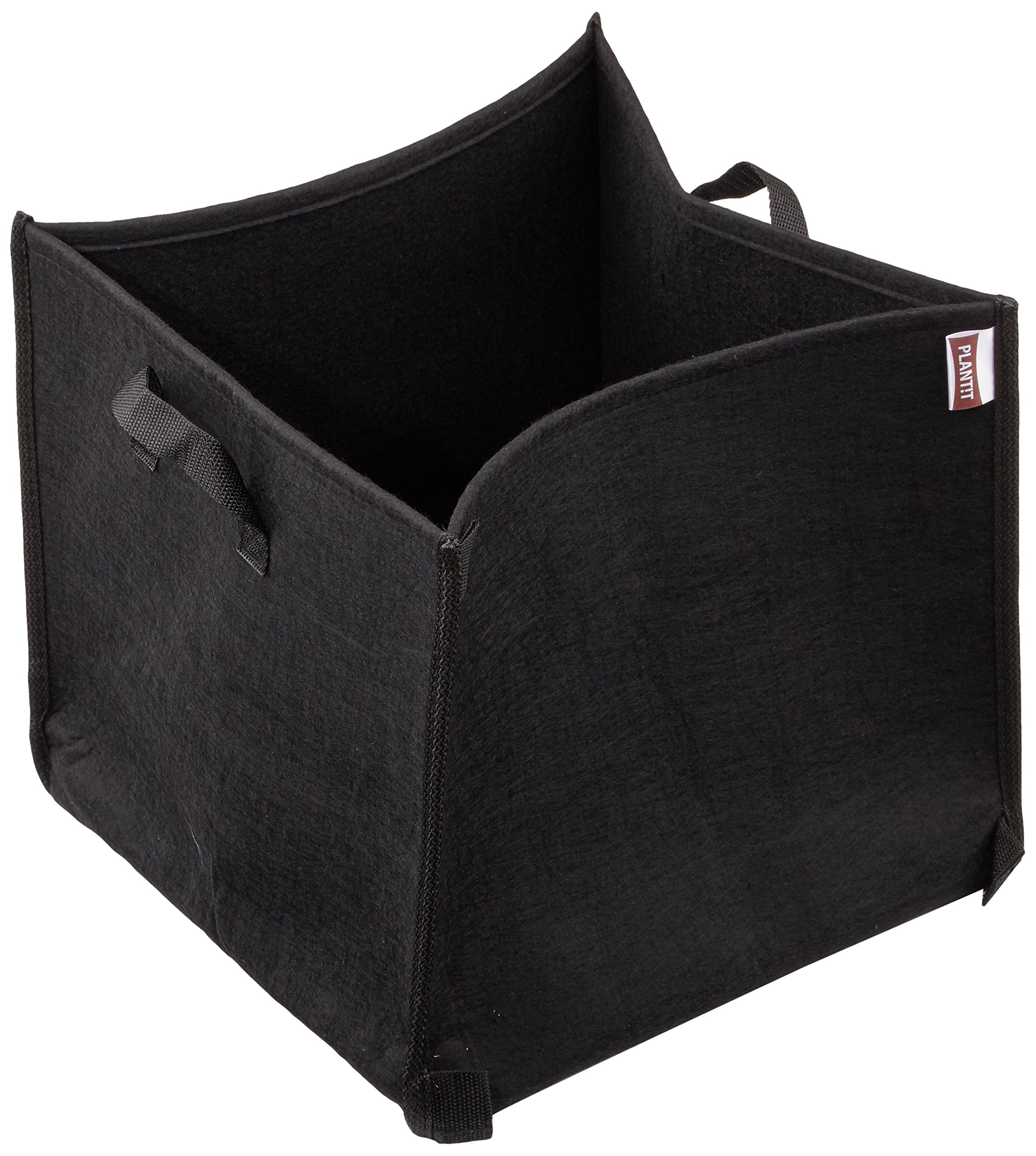PLANT!T 37L 10g Square Base DirtPot with Handle, Black