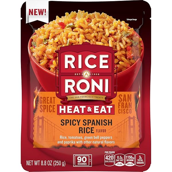 RICE-A-RONI HEAT EAT, MICROWAVE RICE, QUICK COOK RICE,...