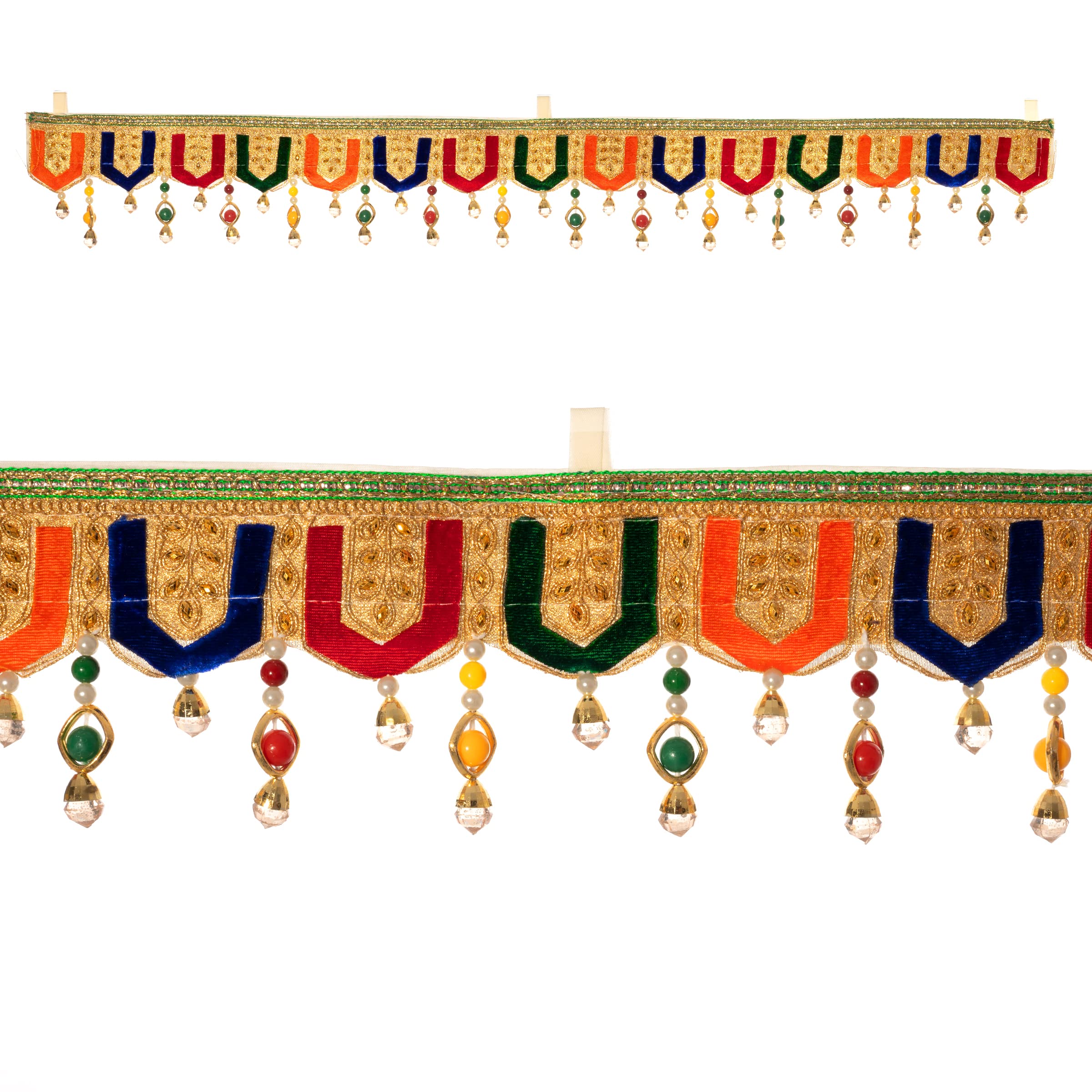 Embroidered Toran Bandhanwar Door Wall Decorative Cloth Hanging for Festival Traditional Indian Home Office Temple Pooja Décor Decoration and Gifting Size- 40 inches (Multicolor)