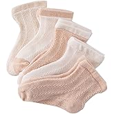 GZMM® Newborn Baby Organic Cotton Socks 5 Pairs Pack For 0-24months Infant Toddler