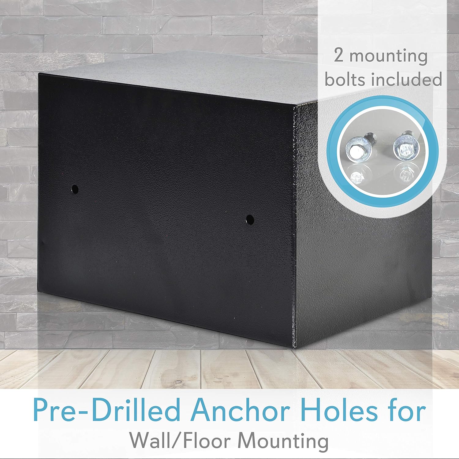 SereneLife Safe Box, Safes and Lock Boxes, Money Box, Safety Boxes for Home, Digital Safe Box, Steel Alloy Drop Safe, Includes Keys: Home & Kitchen