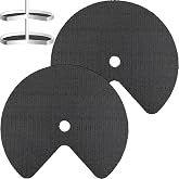 Frienda 2 Pcs Lazy Susan Shelf Liners, Non Slip Kitchen, 26 Inch, Black | Non Adhesive Turntable Mat for Cabinet Refrigerator Pantry, Center Hole with Crescent Cutout, Protects Shelves Easy to Clean