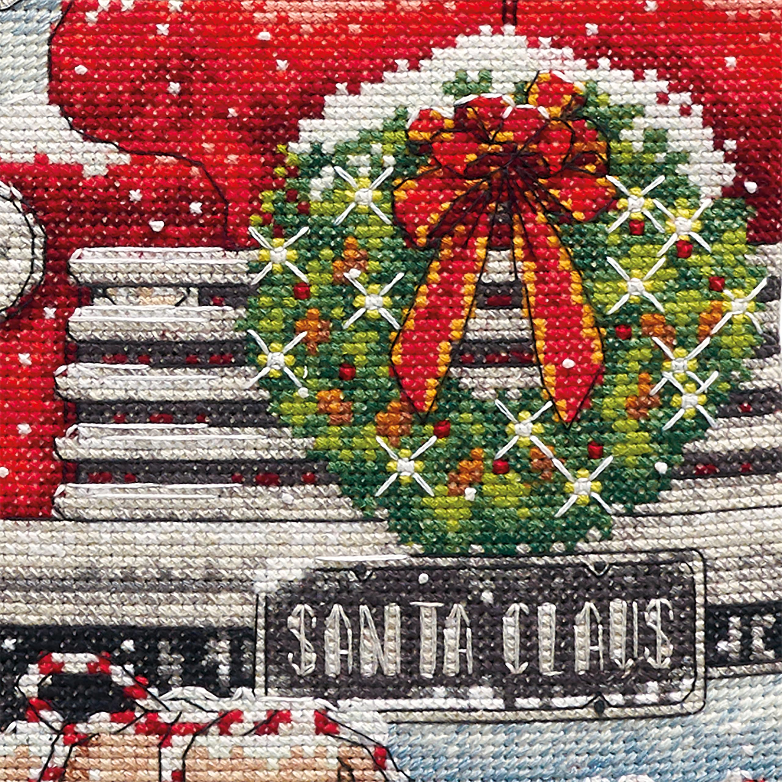Dimensions Whimsical Counted Cross Stitch Kit Santa's Truck Stocking - 16