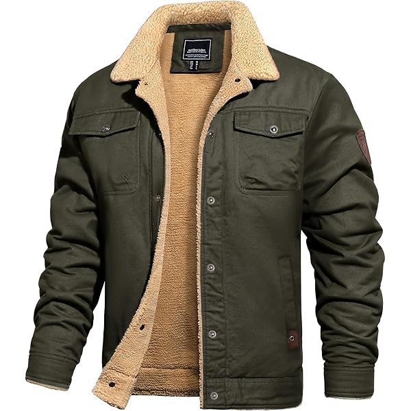 Zeiyignr Men's Lightweight Trucker Jacket Casual Cotton Work