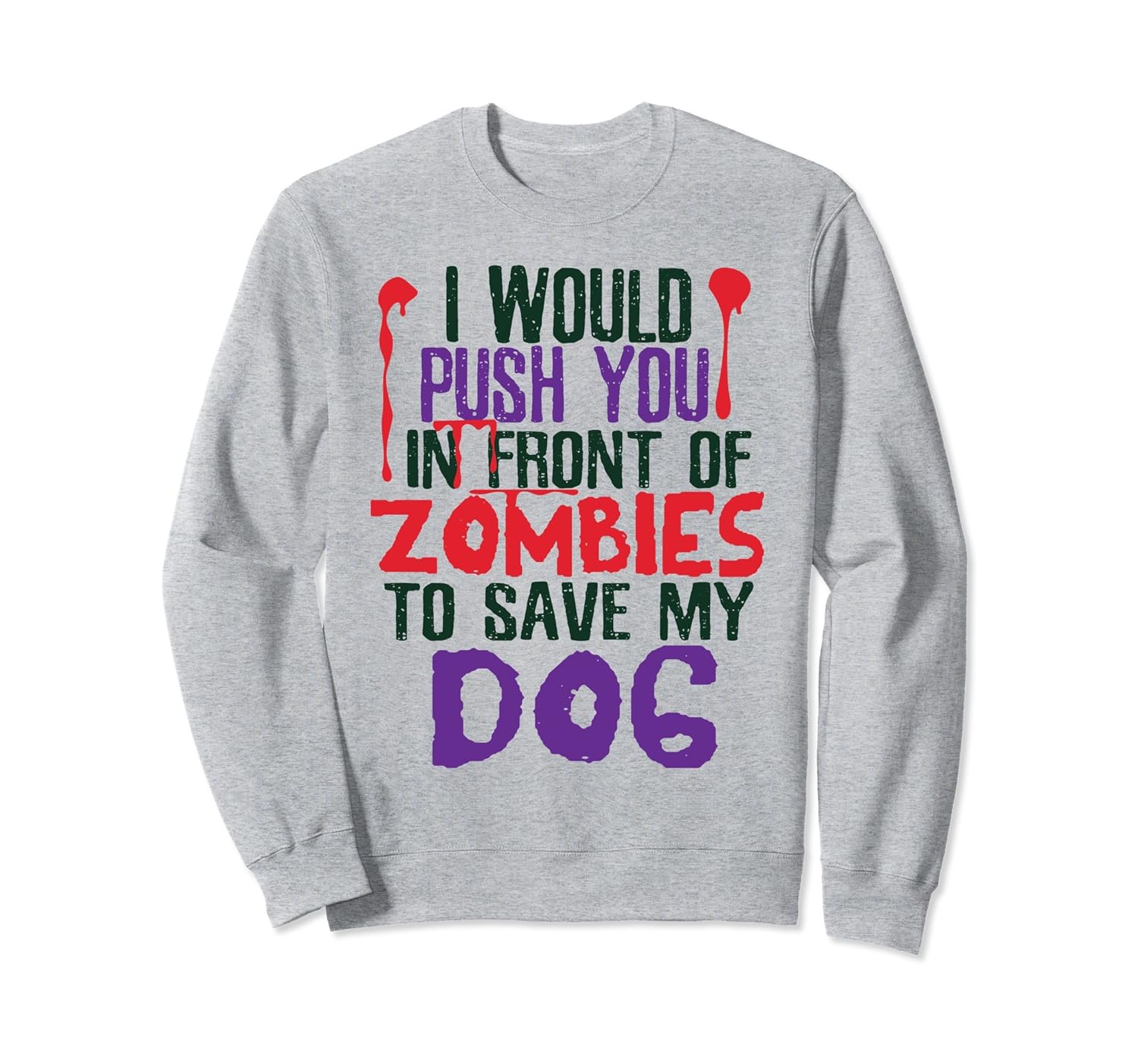 Funny Zombie Dog Lover Halloween Sweatshirt Men Women Gift-ANZ