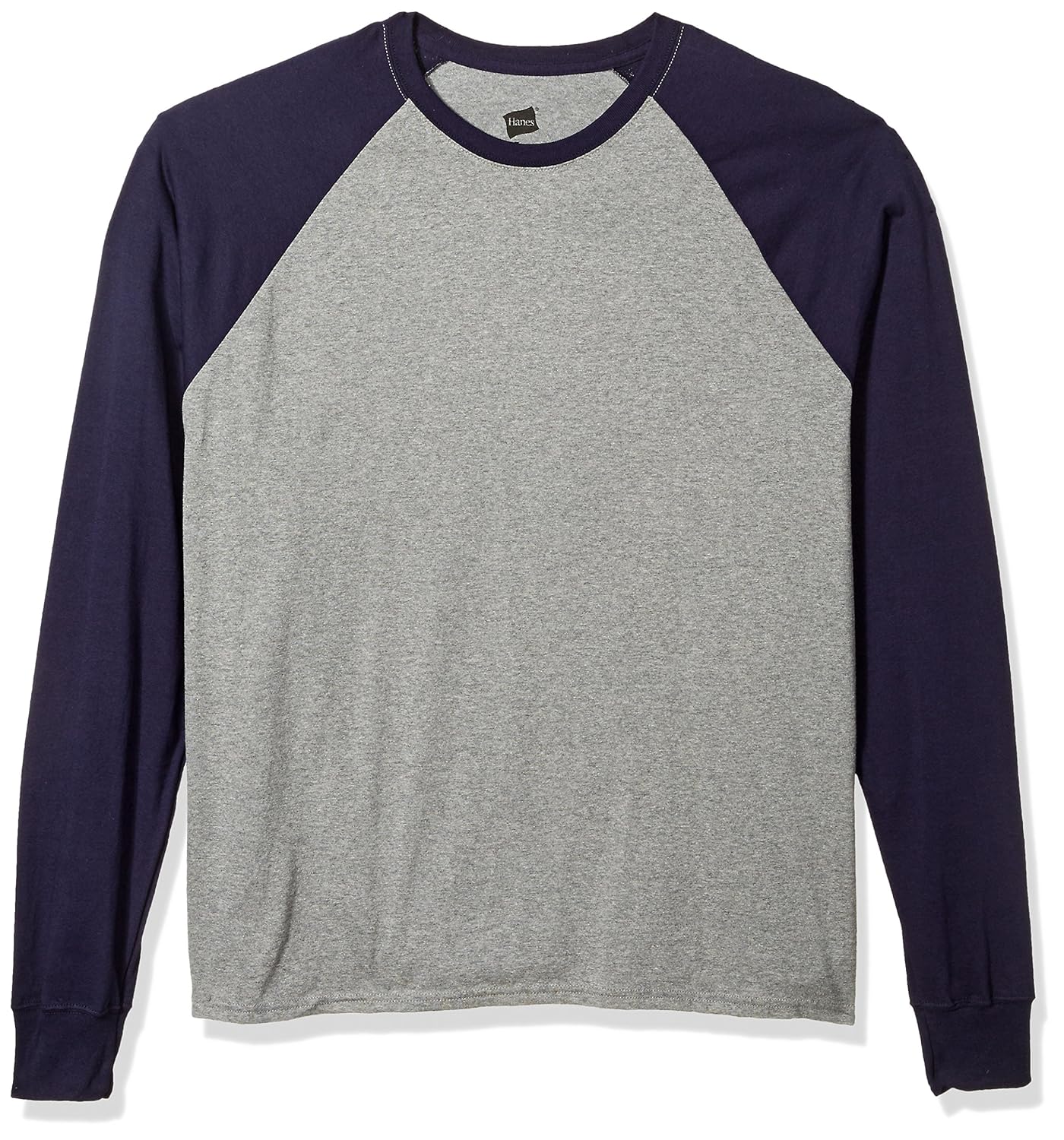 Hanes Mens Long Sleeve ComfortBlend Raglan TriBlend Tee Extended Size