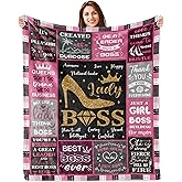 Wyhcxl Boss Lady Gifts for Women, Boss Gifts for Women, Gifts for Female Boss, Best Boss Gifts for Womens, Boss Day, Christmas Day Blanket 60"X 50"