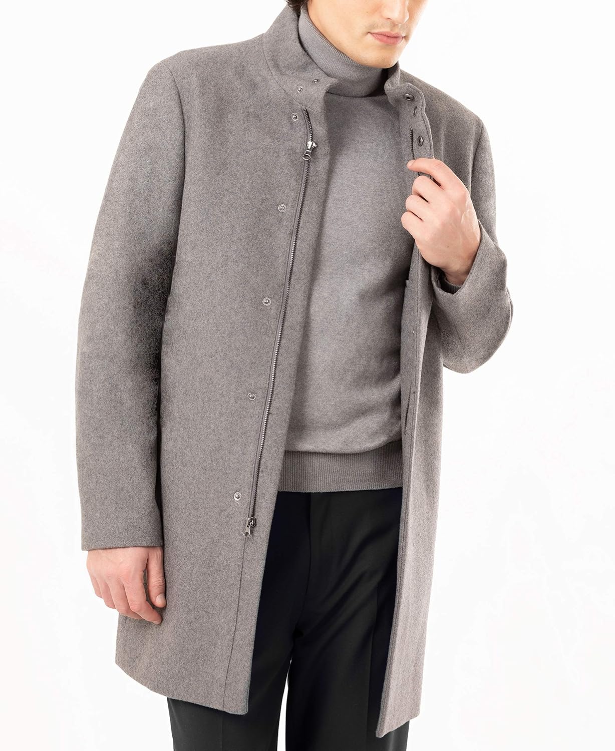 calvin klein slim fit overcoat