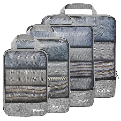 Bagail Set Compression Packing Cubes Travel Expandable Packing