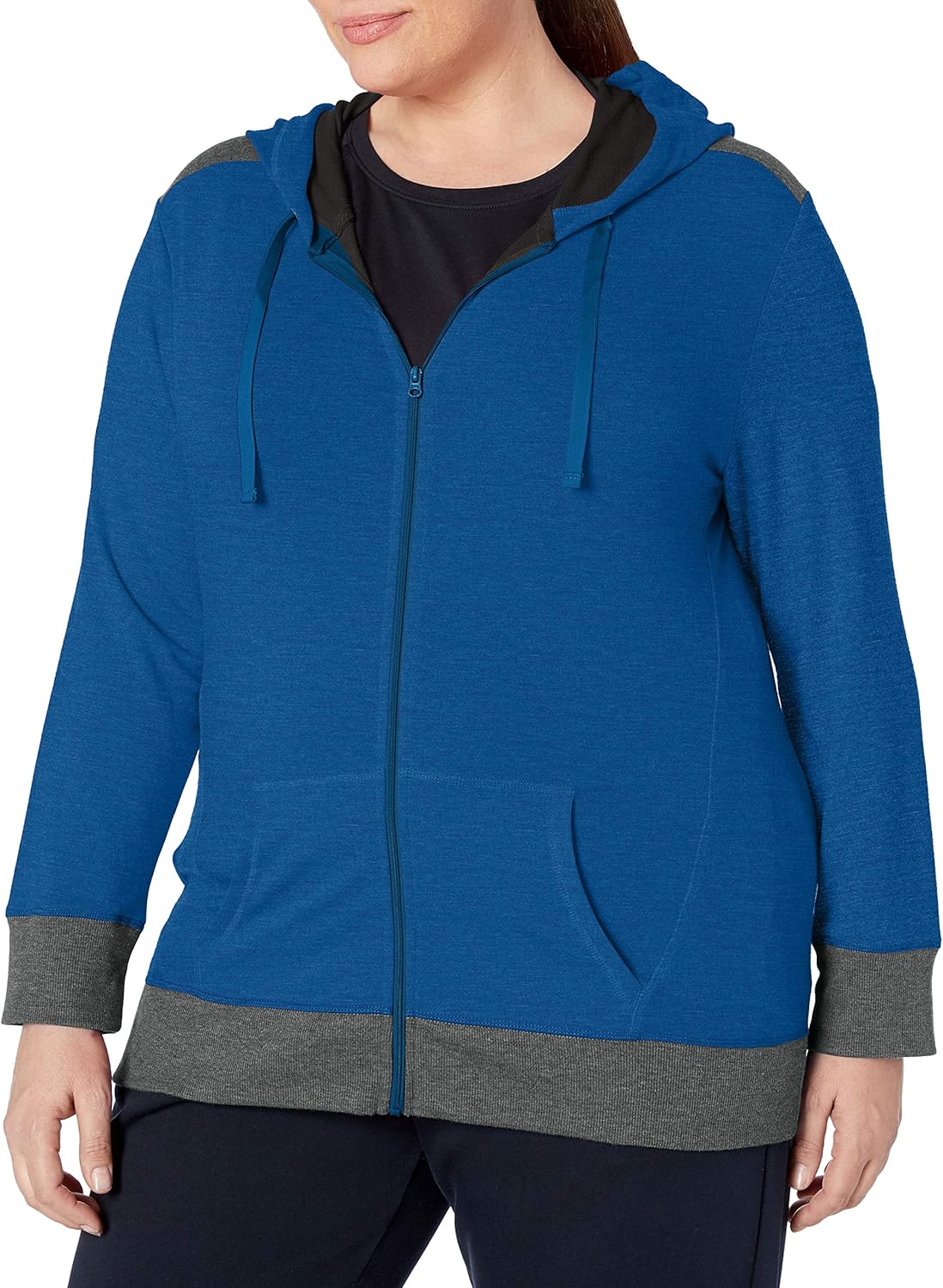 just my size women's plus zip hoodie