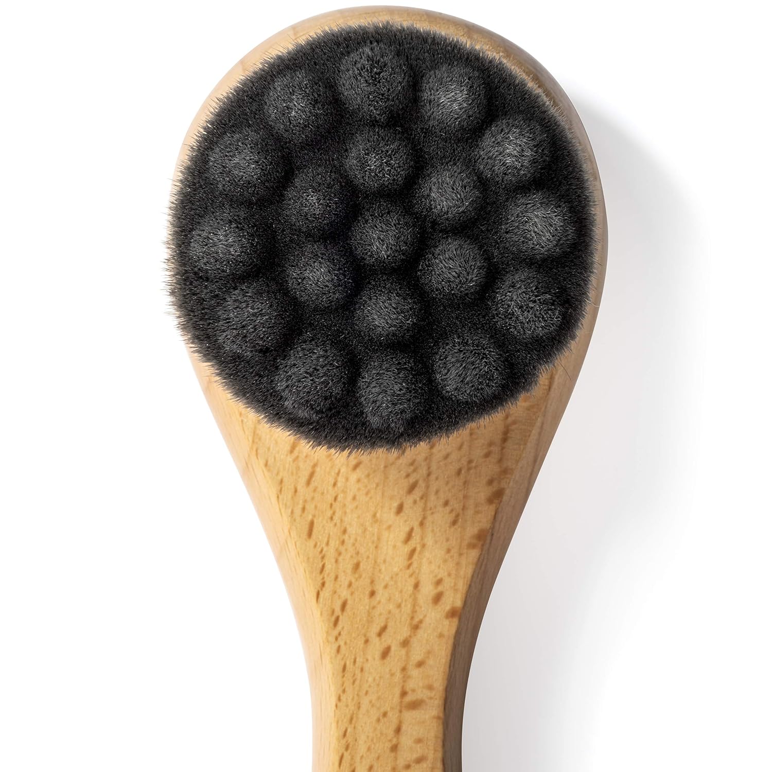 Manual Facial Cleansing Brush - Soft Bamboo Fibers - Skin Cleanser & Scrubber for Applying Face Mask, Acne Washing, Daily Deep Pore Cleaning - Men and Women: Beauty