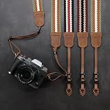 Padwa Lifestyle Camera Strap Cowhide Vintage Woven Multi-Color Adjustable Neck view 6