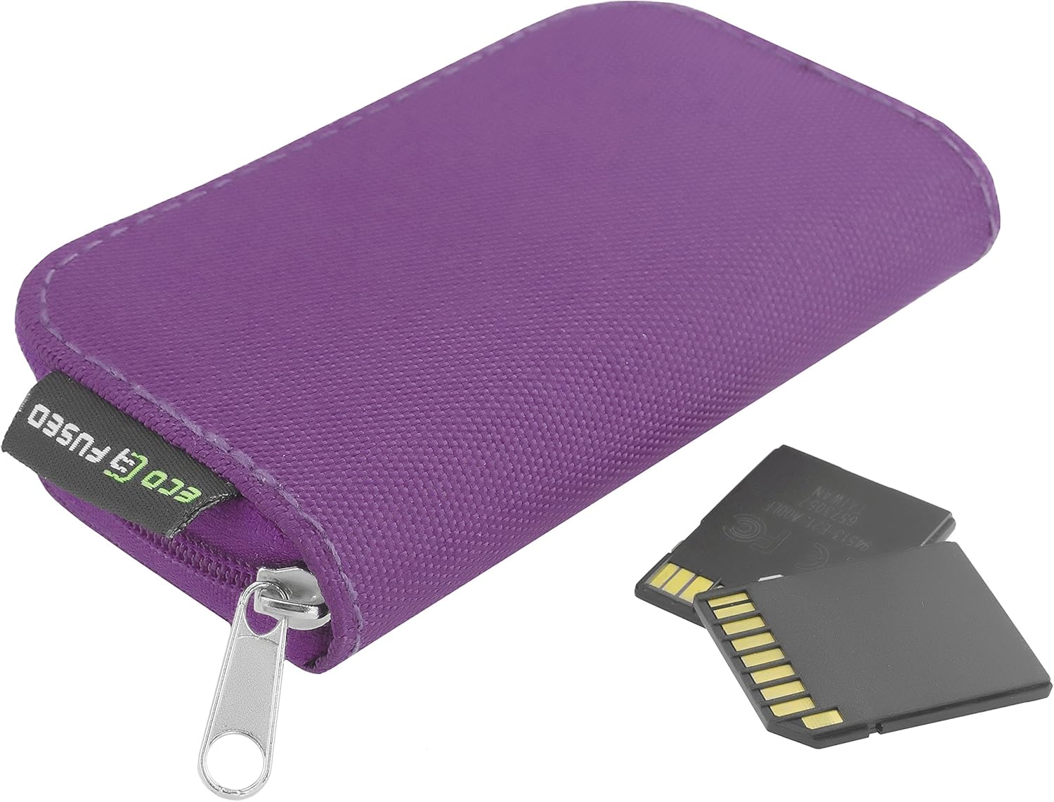 Eco-Fused Memory Card Case - Fits up to 22x SD, SDHC, Micro SD, Mini SD and 4X CF - Holder with 22 Slots (Purple) - Image 4