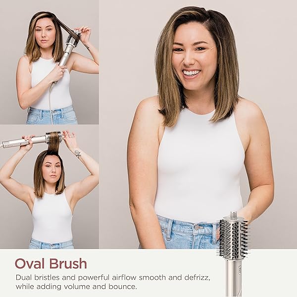 SHARK HD435 FLEXSTYLE AIR STYLING & DRYING SYSTEM, POWERFUL HAIR BLOW DRYER & MULTI-STYLER WITH AUTO-WRAP CURLERS, CURL-DEFINING DIFFUSER, OVAL BRUSH, & CONCENTRATOR ATTACHMENT, STONE
