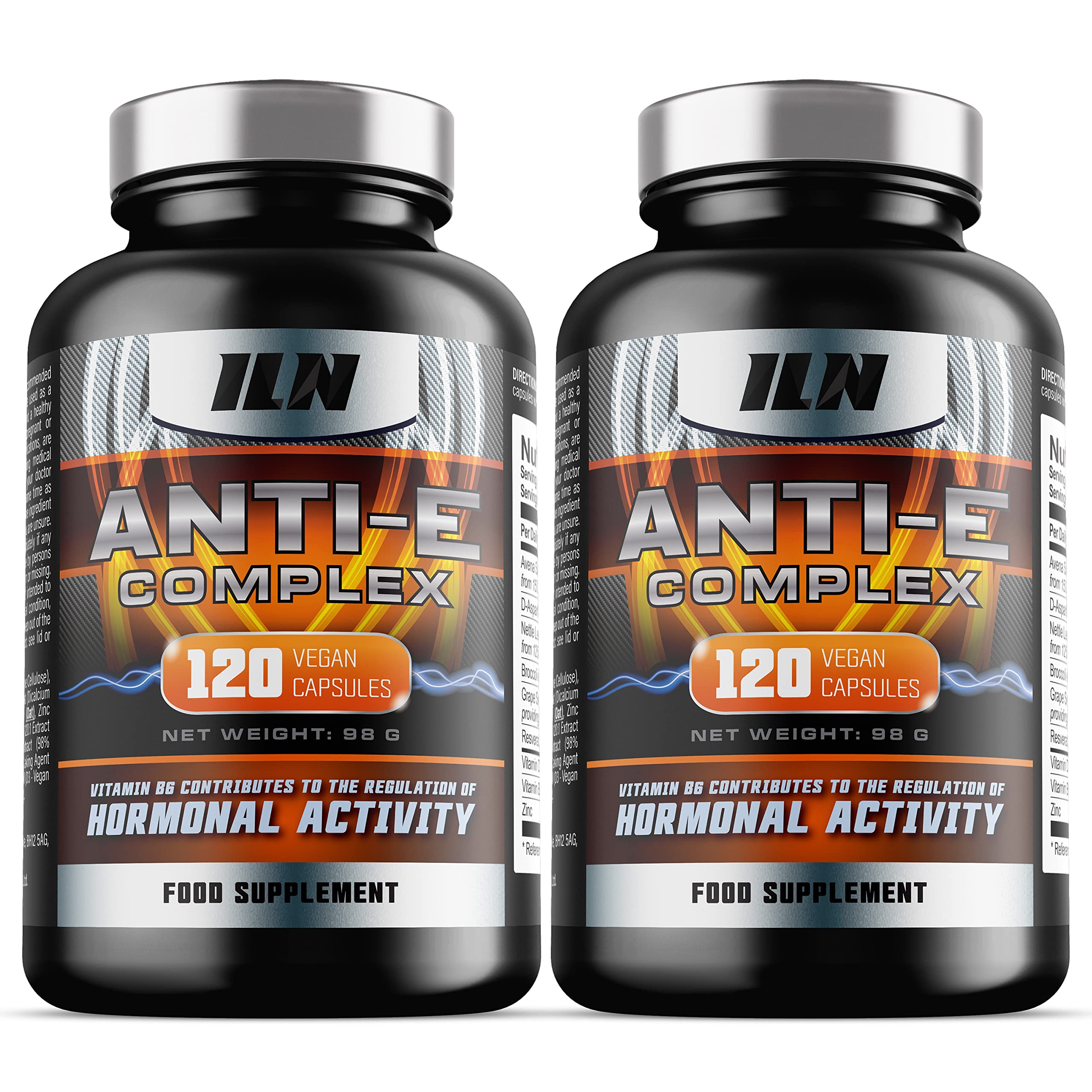 Anti-E Complex for Men - Natural Blocker & Regulation Complex - 1 Month Course - with D Aspartic Acid, Nettle Leaf, Resveratrol (240 Count (Pack of 2))