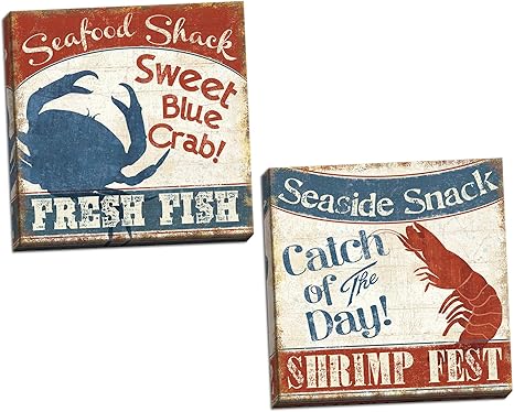 Amazon Freshシーフード Nauticalレトロブルーcrab Andレッドロブスターによって設定pel Studio Coastal飾り Two 16x16in Canvases アートフレーム ポスター オンライン通販 Amazon Freshシーフード Nauticalレトロブルーcrab Andレッドロブスターによって設定pel Studio Coastal飾り Two 16x16in Canvases アートフレーム ポスター オンライン通販