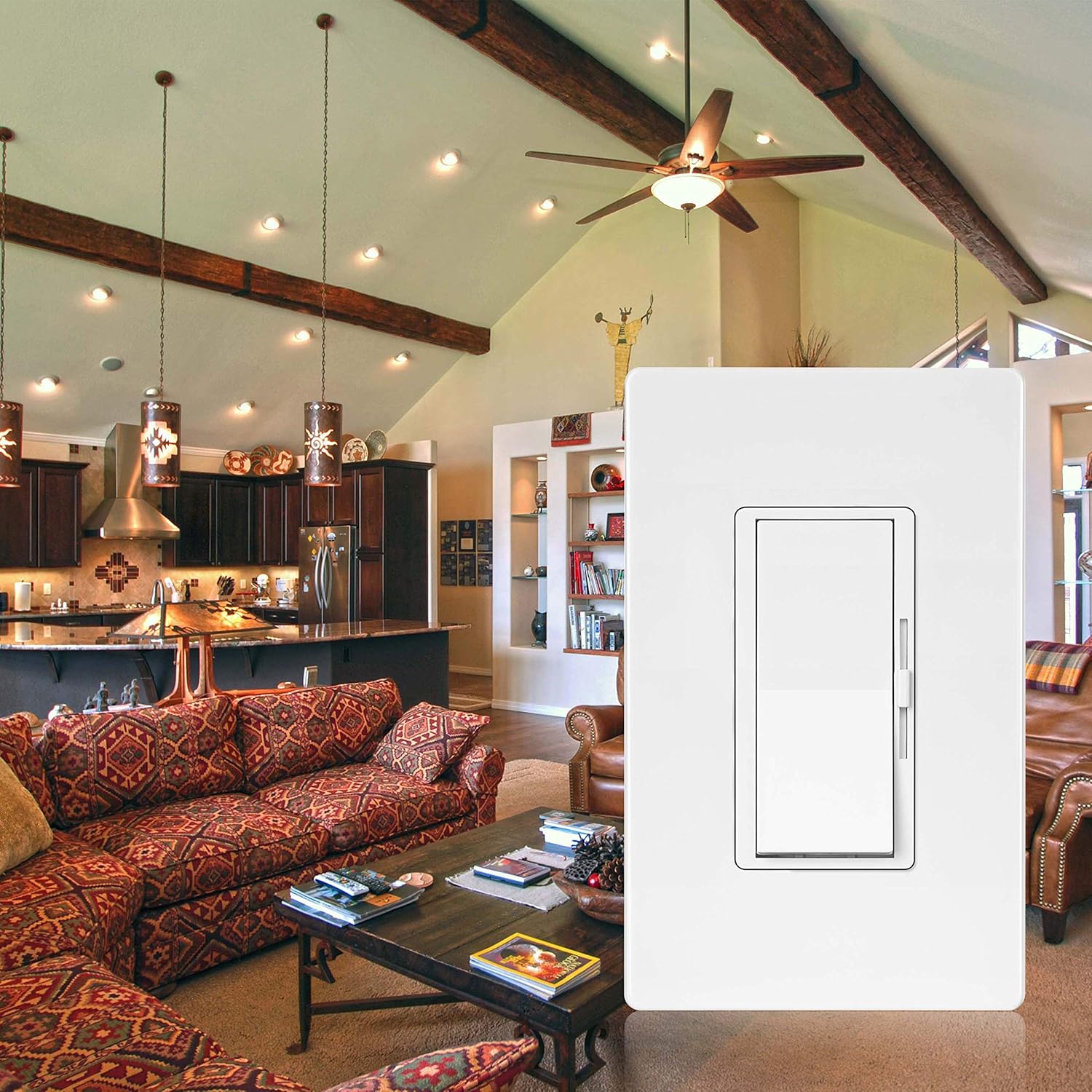 4 Pack - ELECTECK Single Pole/3 Way Dimmer Light Switch for Dimmable LED/Halogen/Incandescent Bulbs, Universal Lighting Control, Screwless Wallplate, UL Listed, White: Industrial & Scientific