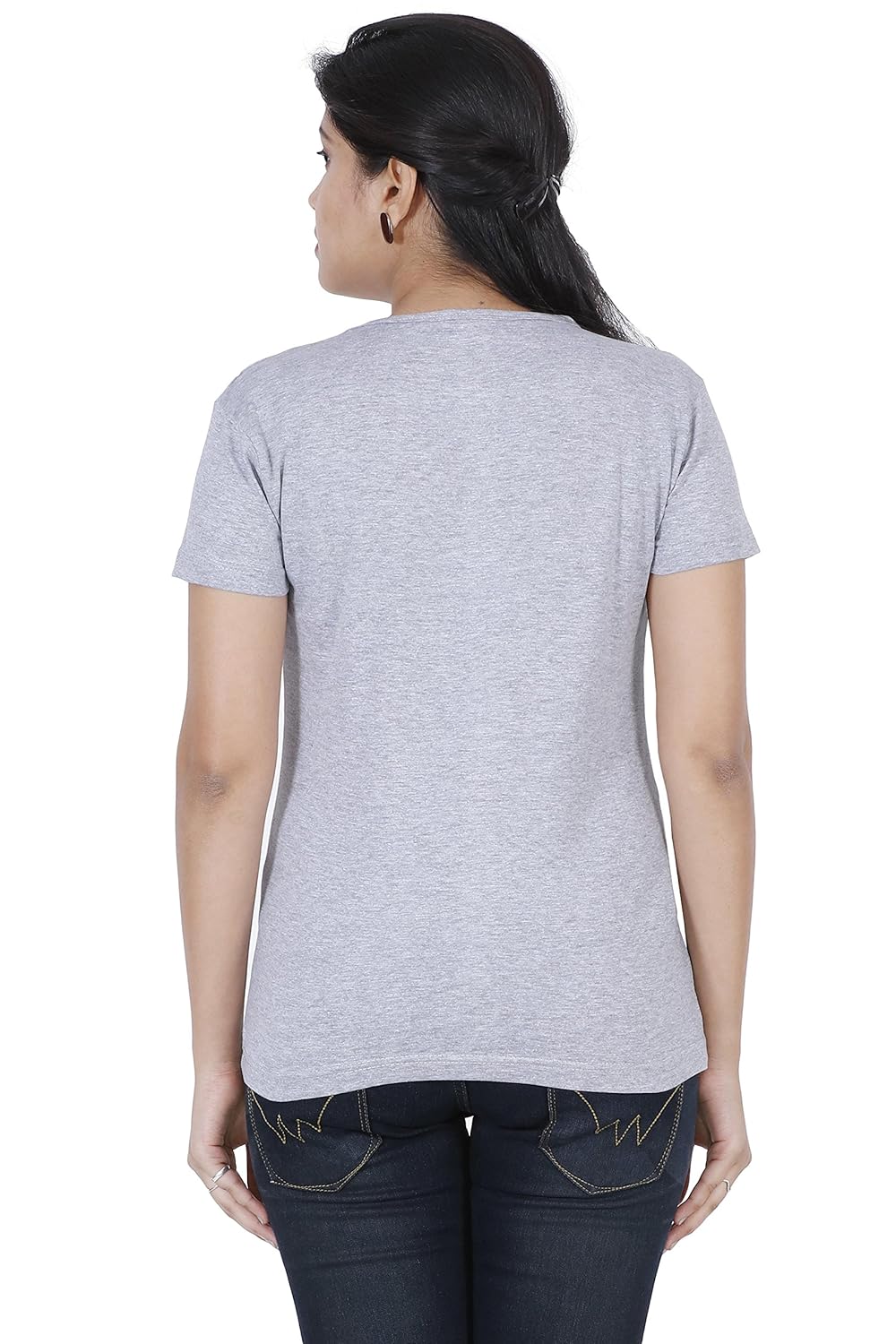 fleximaa women's cotton plain v-neck t-shirts (pack of 3)