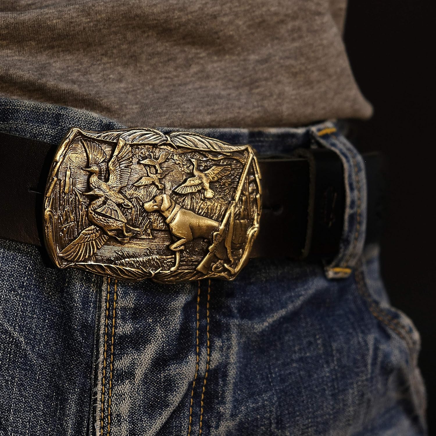 duck hunting belt buckle
