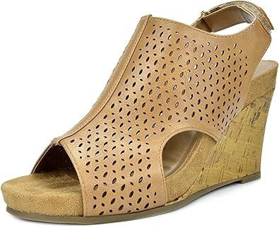 nude wedges amazon
